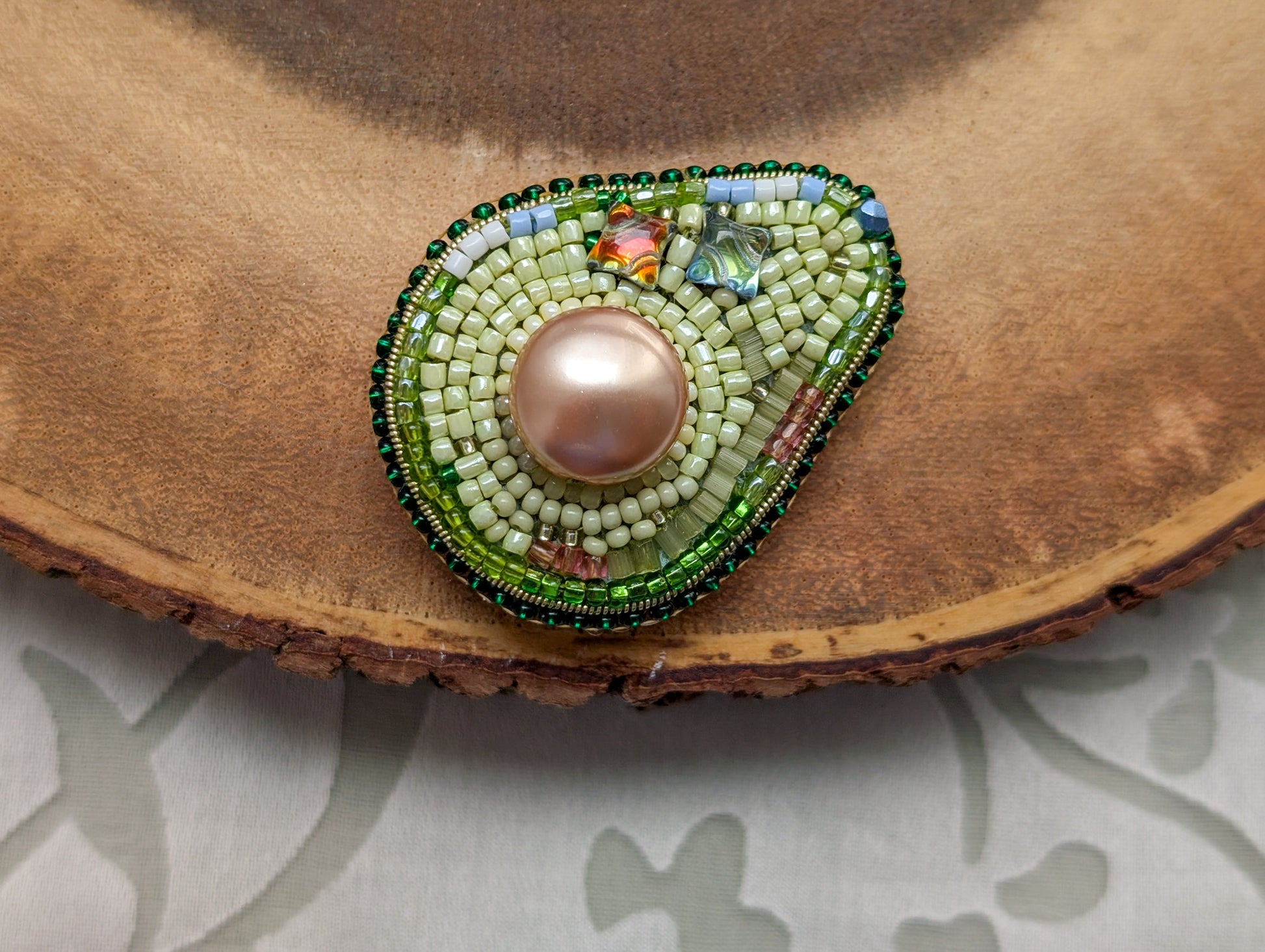 Avocado Brooch