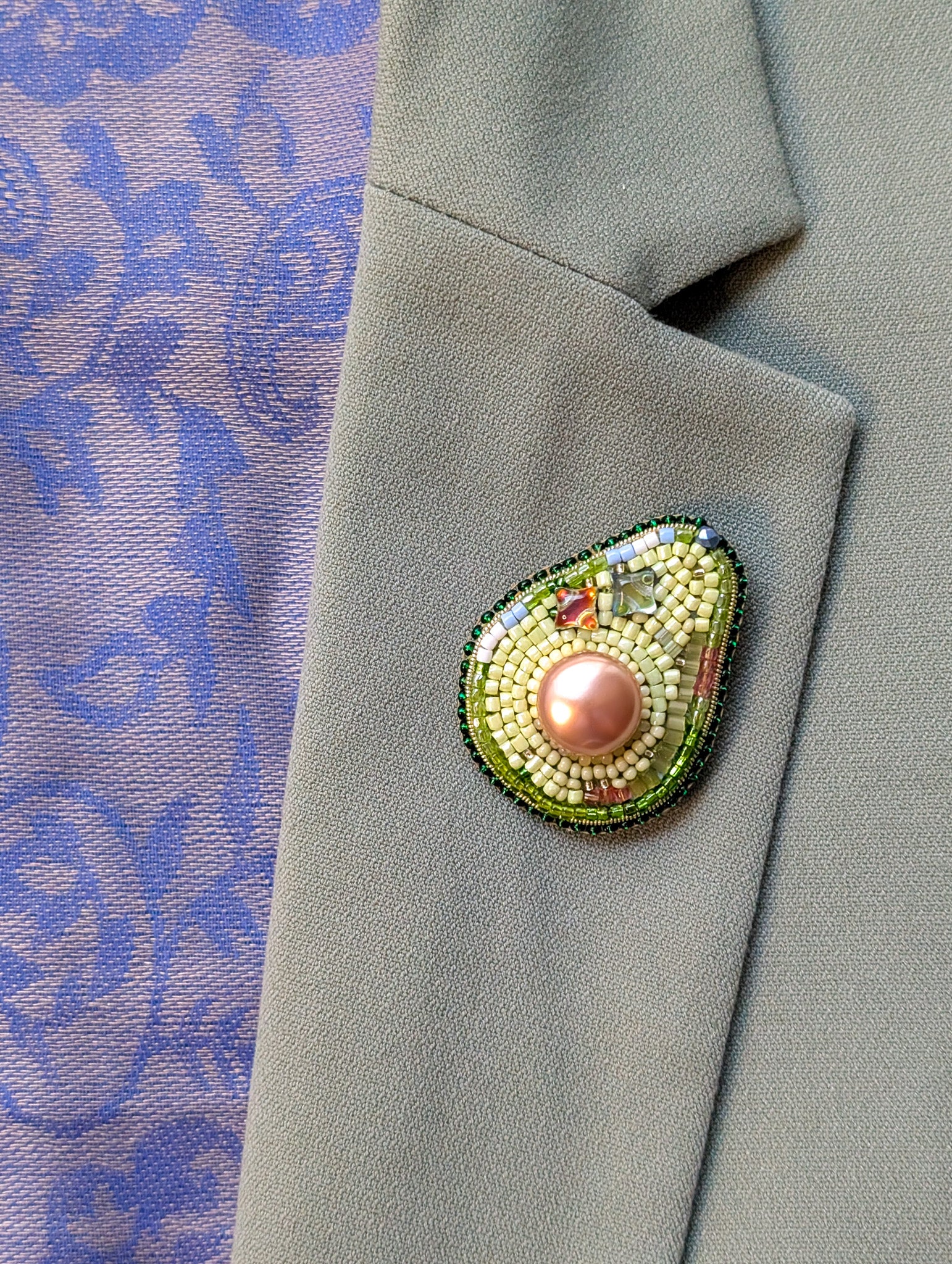 Avocado Brooch