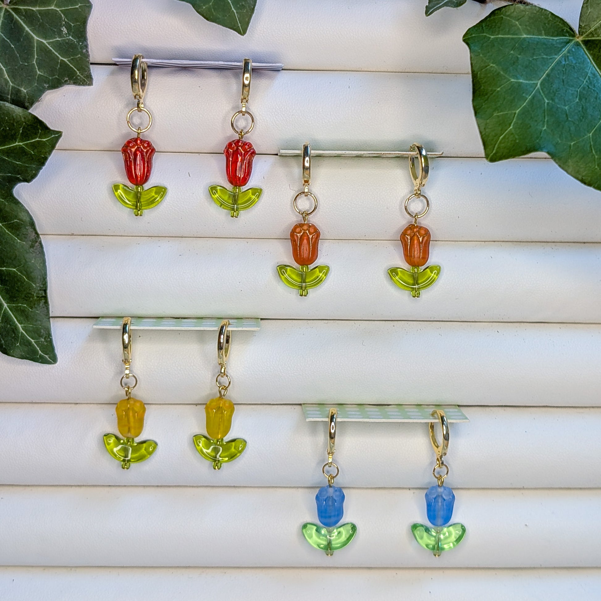 Tiny Tulips with Gold Hoops