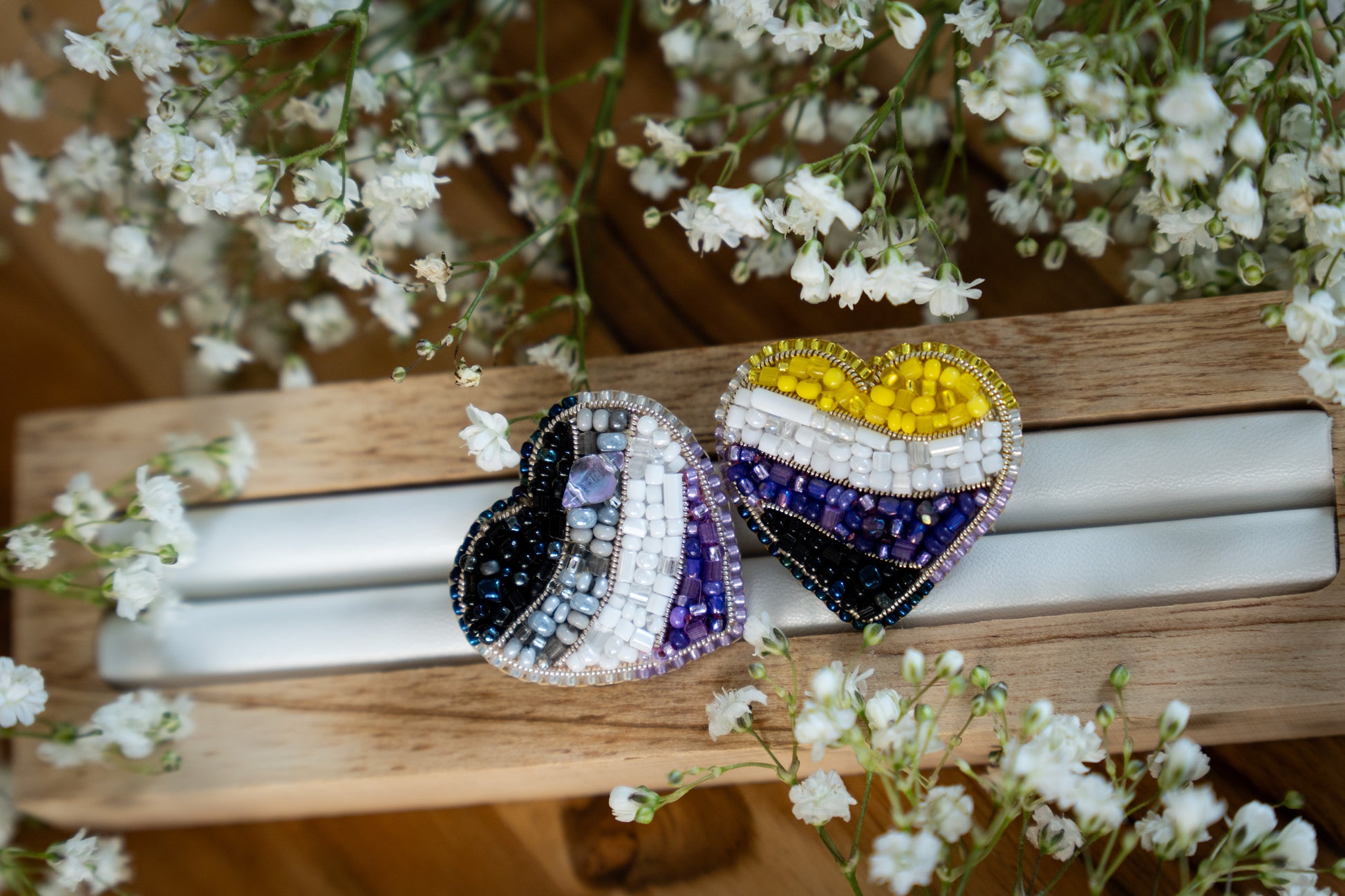Heart Shaped Pin in Pride Flag Colors