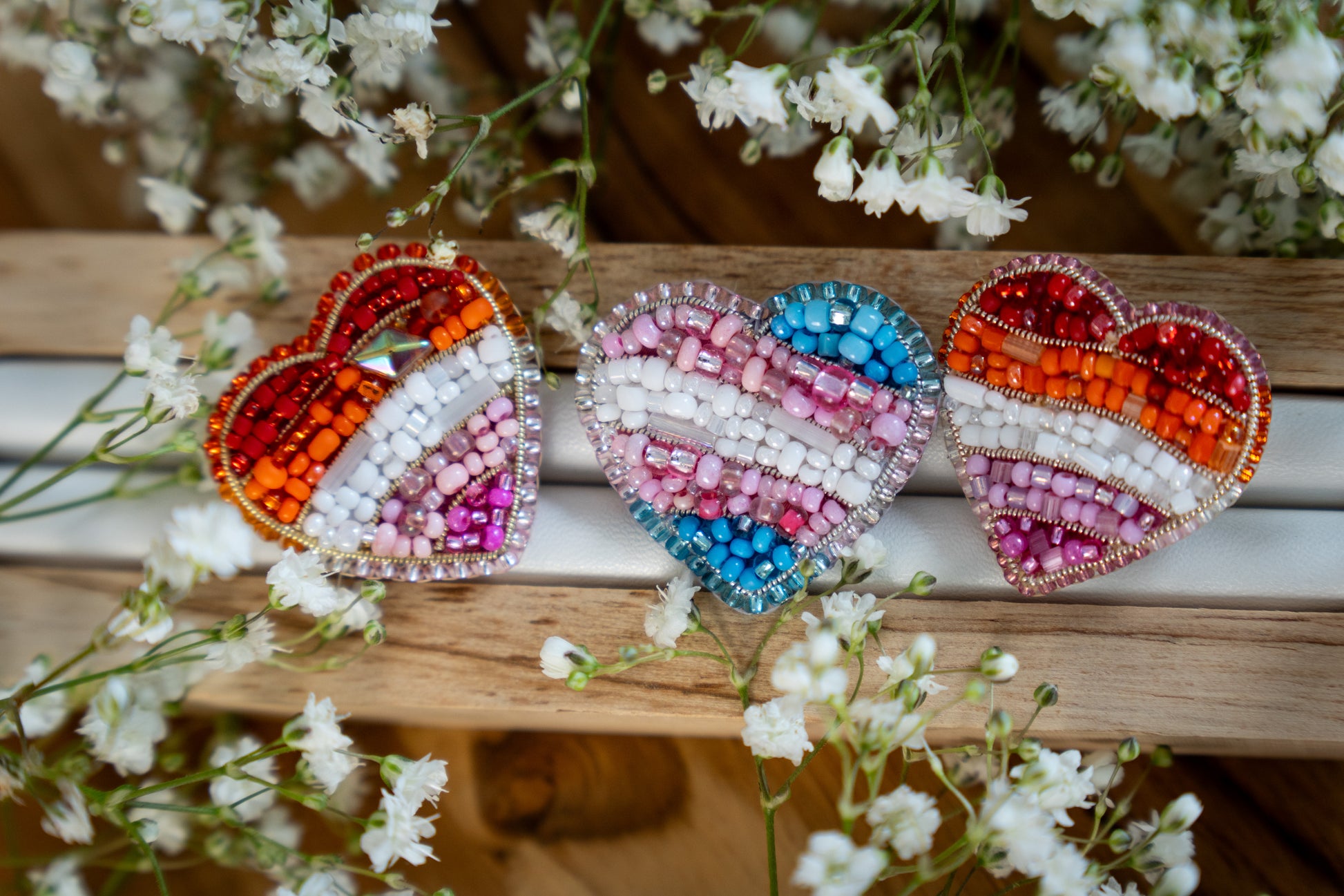 Heart Shaped Pin in Pride Flag Colors