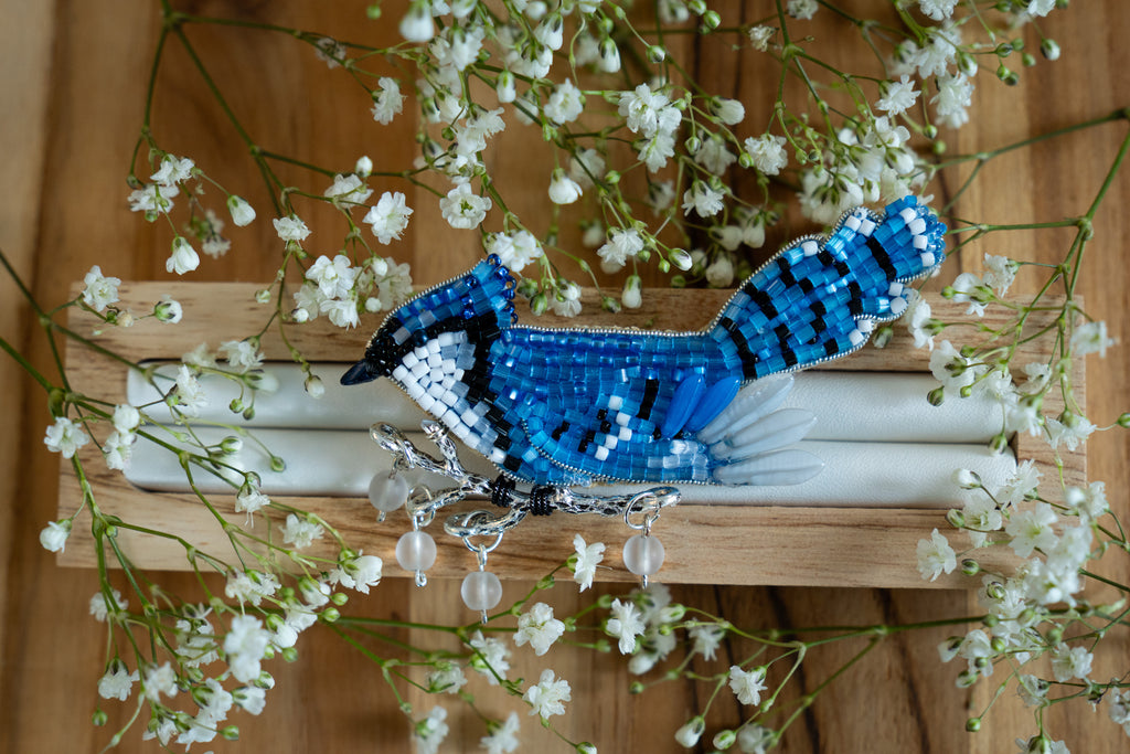 Blue Jay Brooch