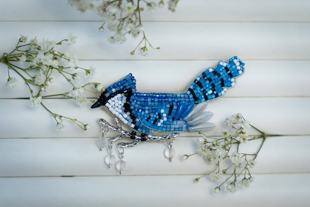 Blue Jay Brooch