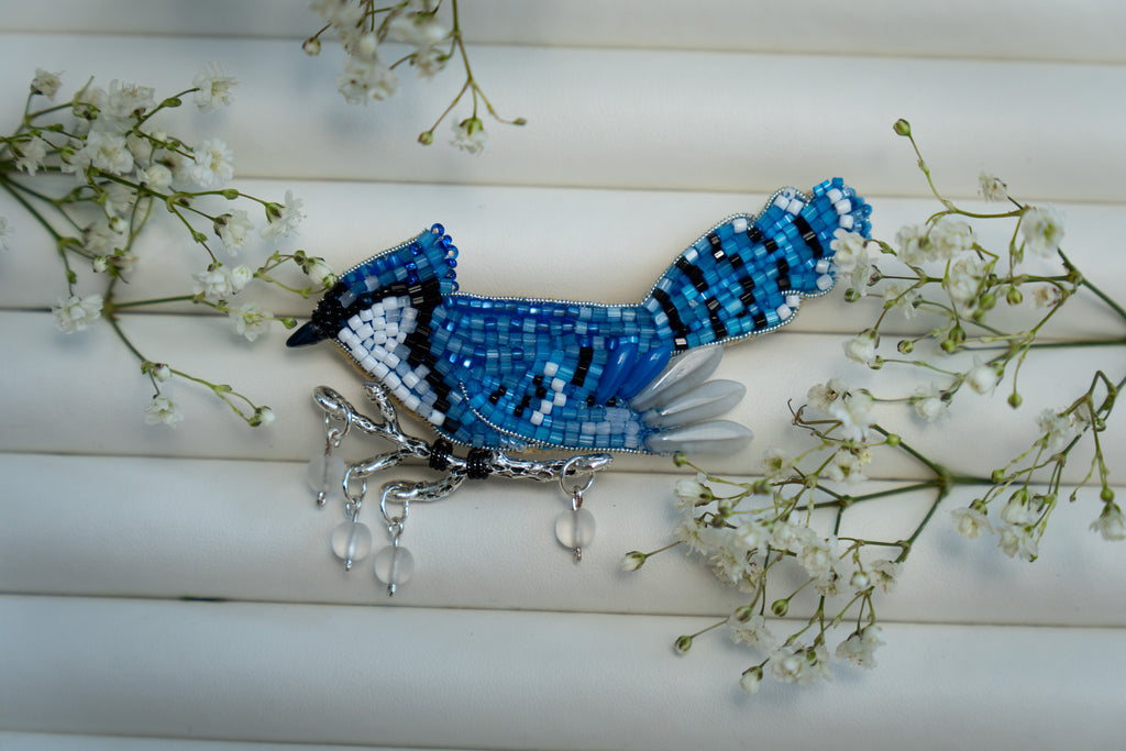 Blue Jay Brooch