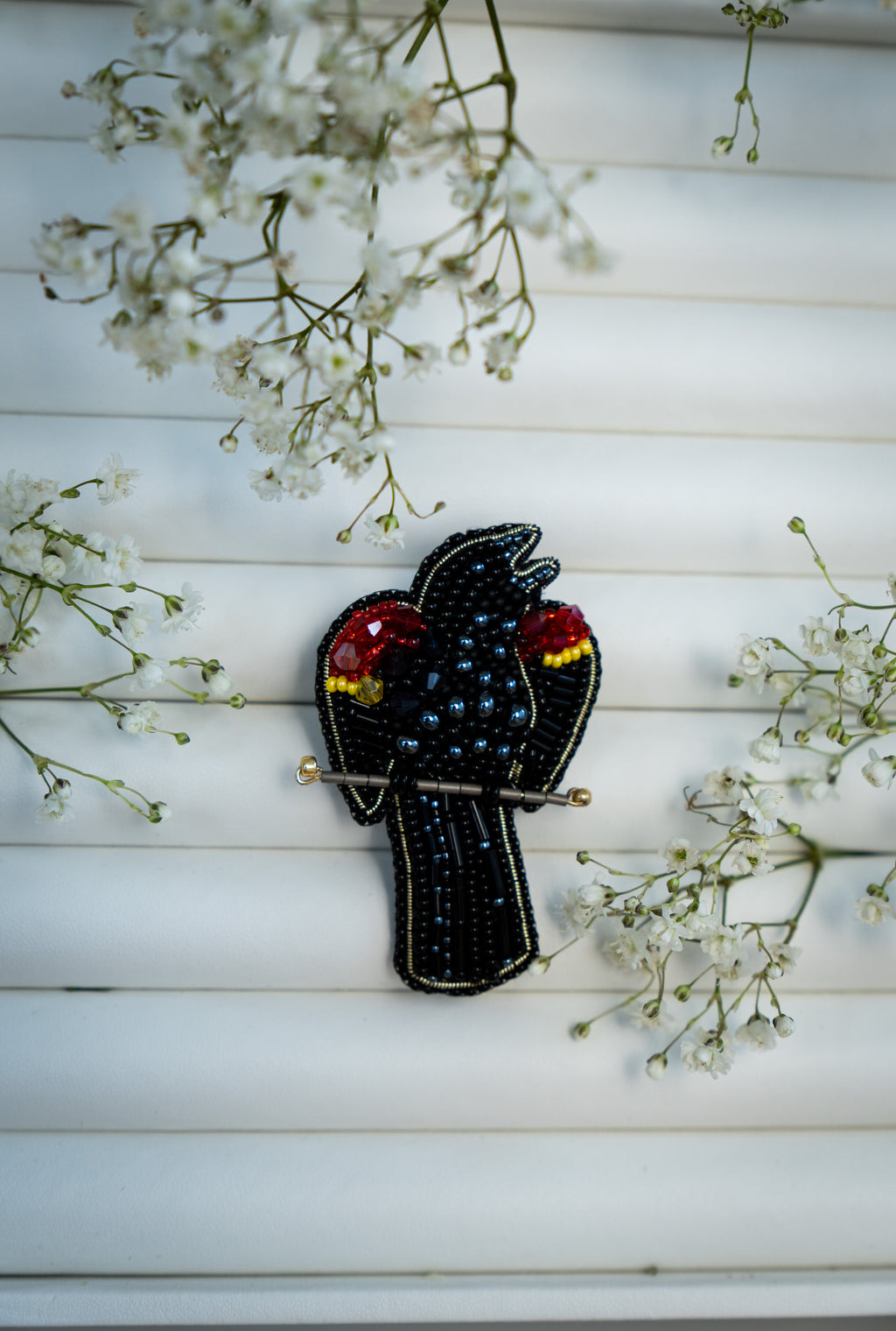 Red-winged Blackbird Brooch