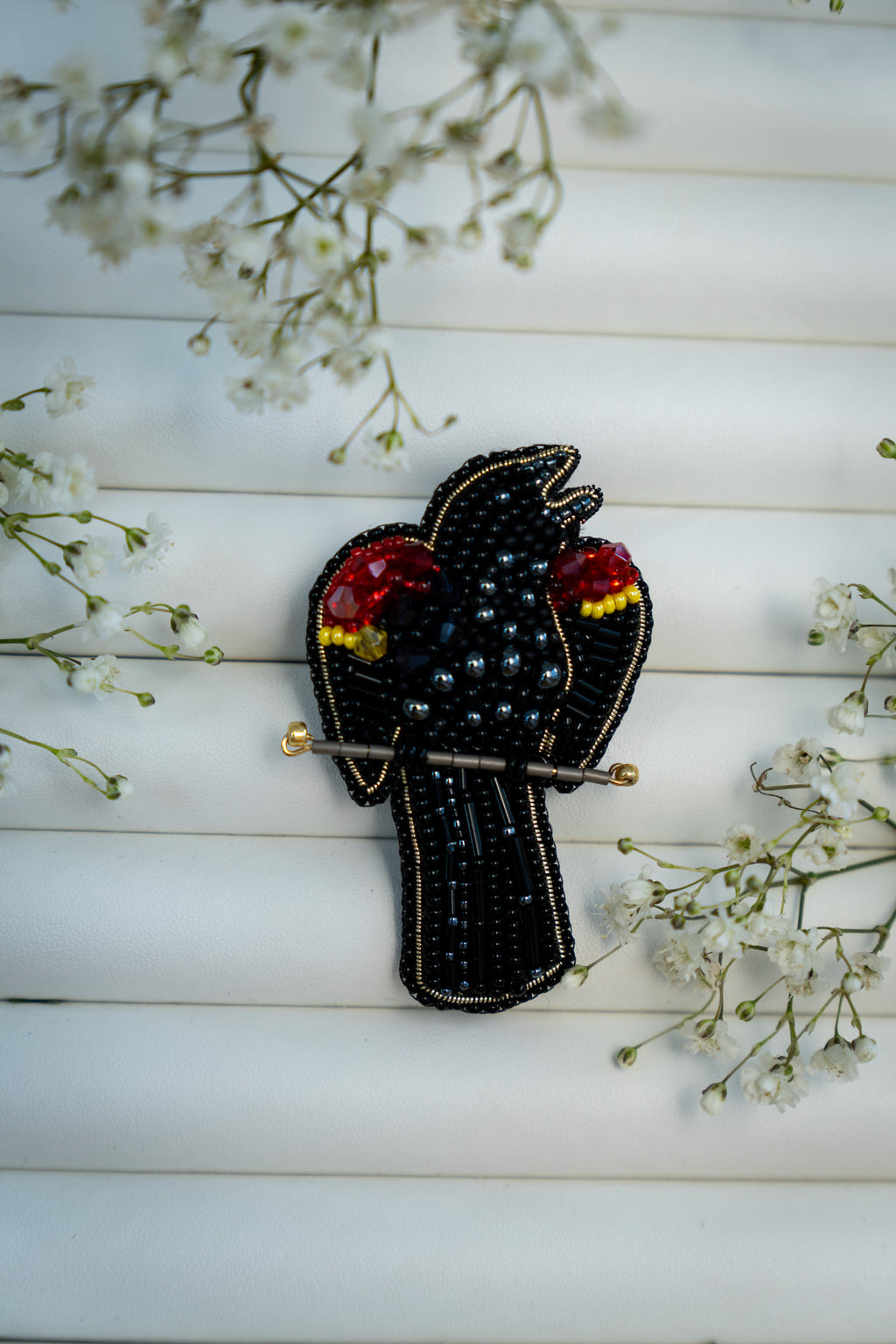 Red-winged Blackbird Brooch