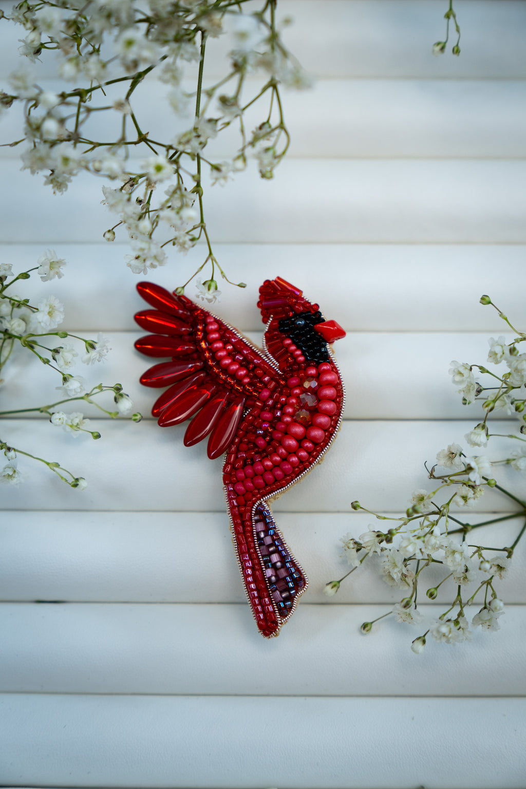 Red Cardinal Brooch