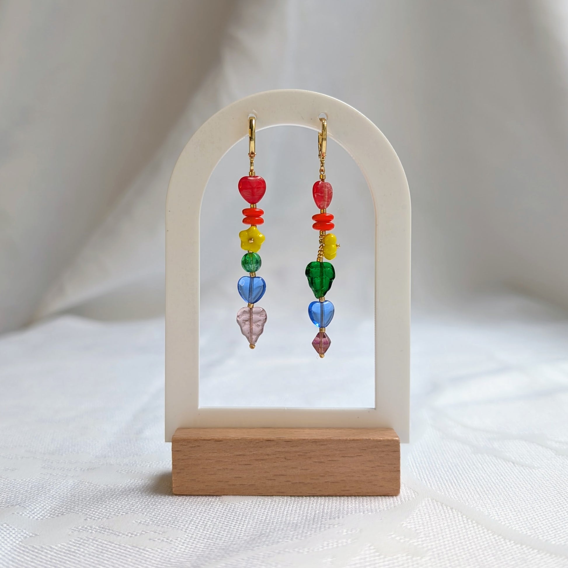 Pride Rainbow Drops with Mixed Glass Beads