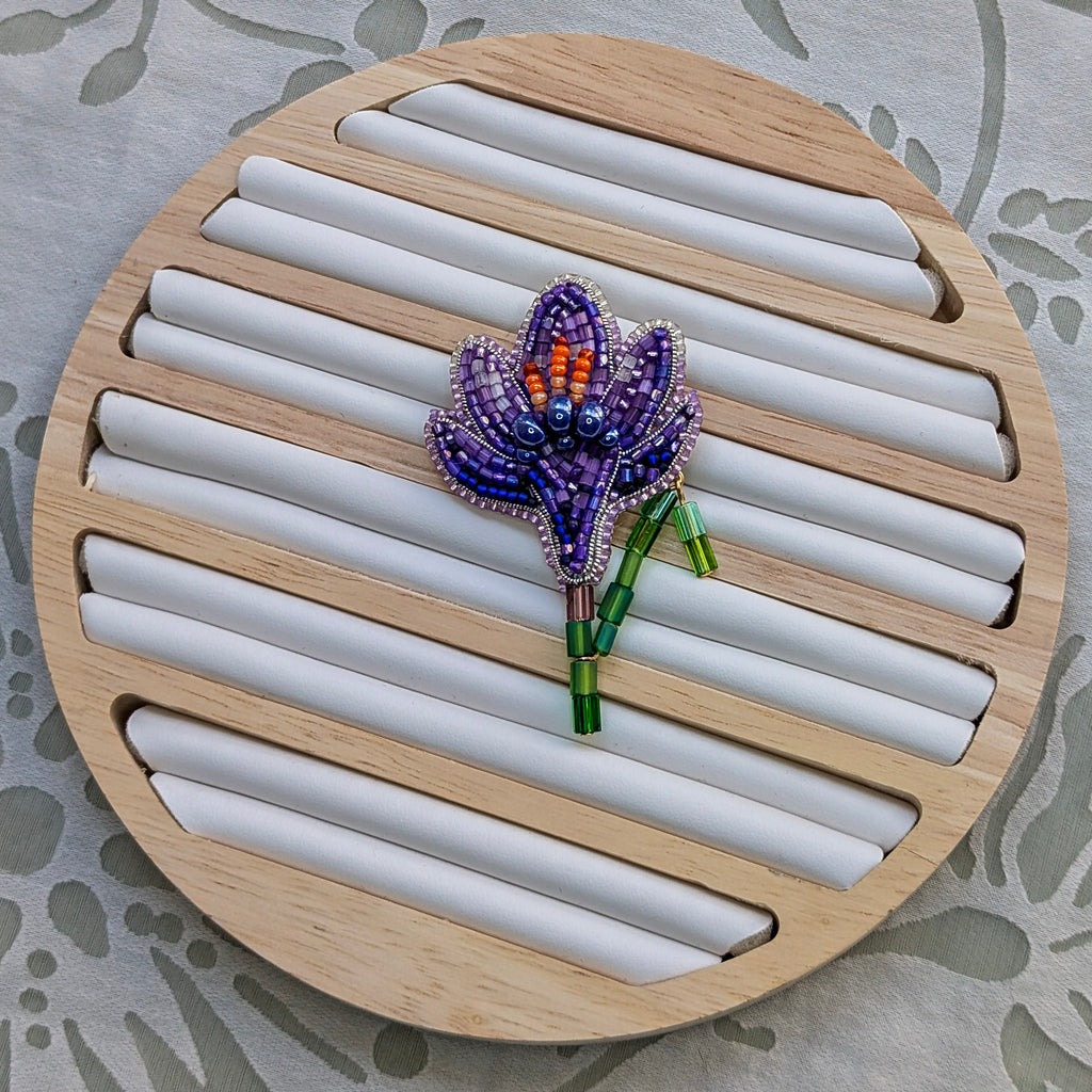 Purple Crocus Brooch