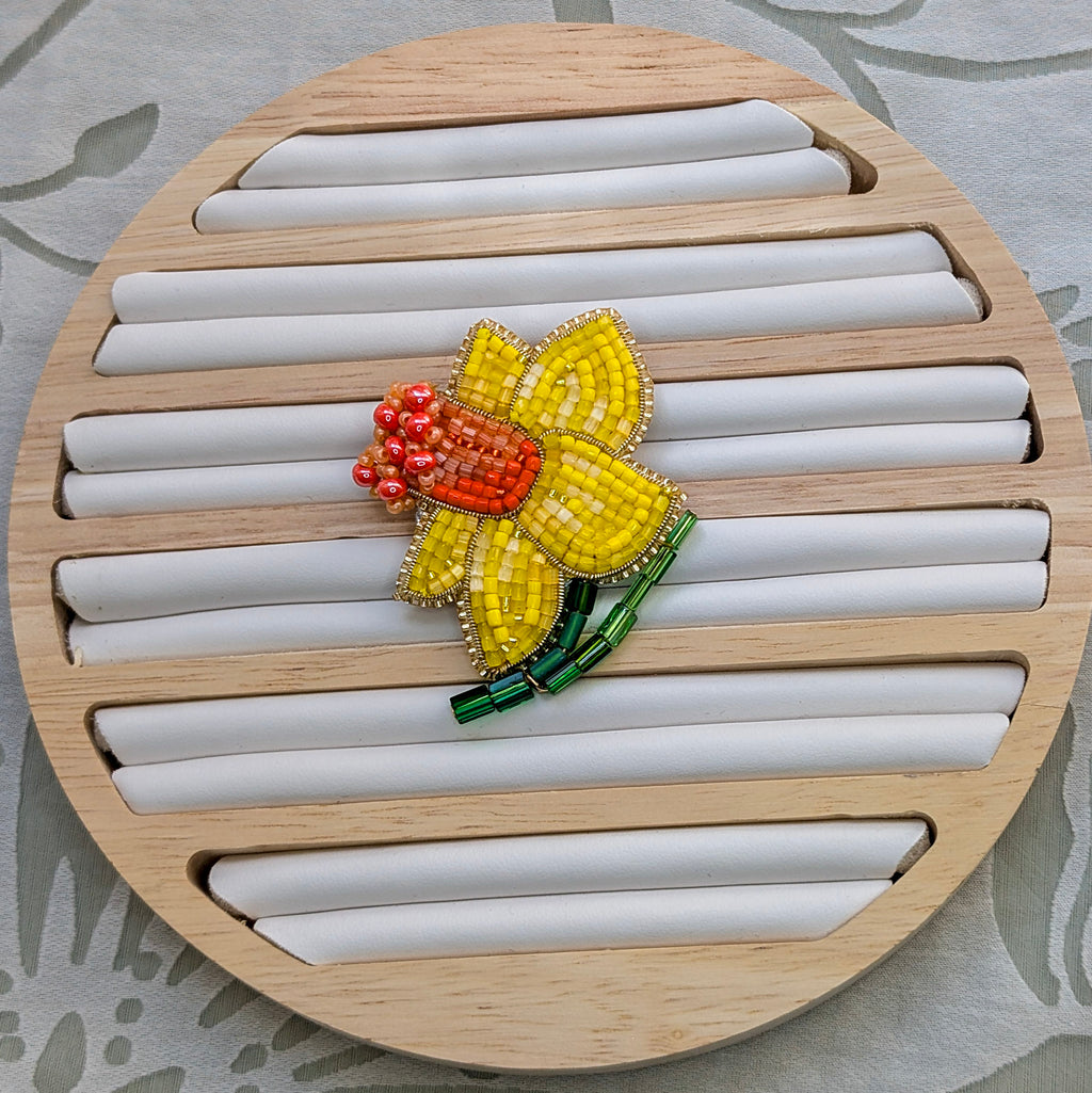 Yellow Daffodil Brooch