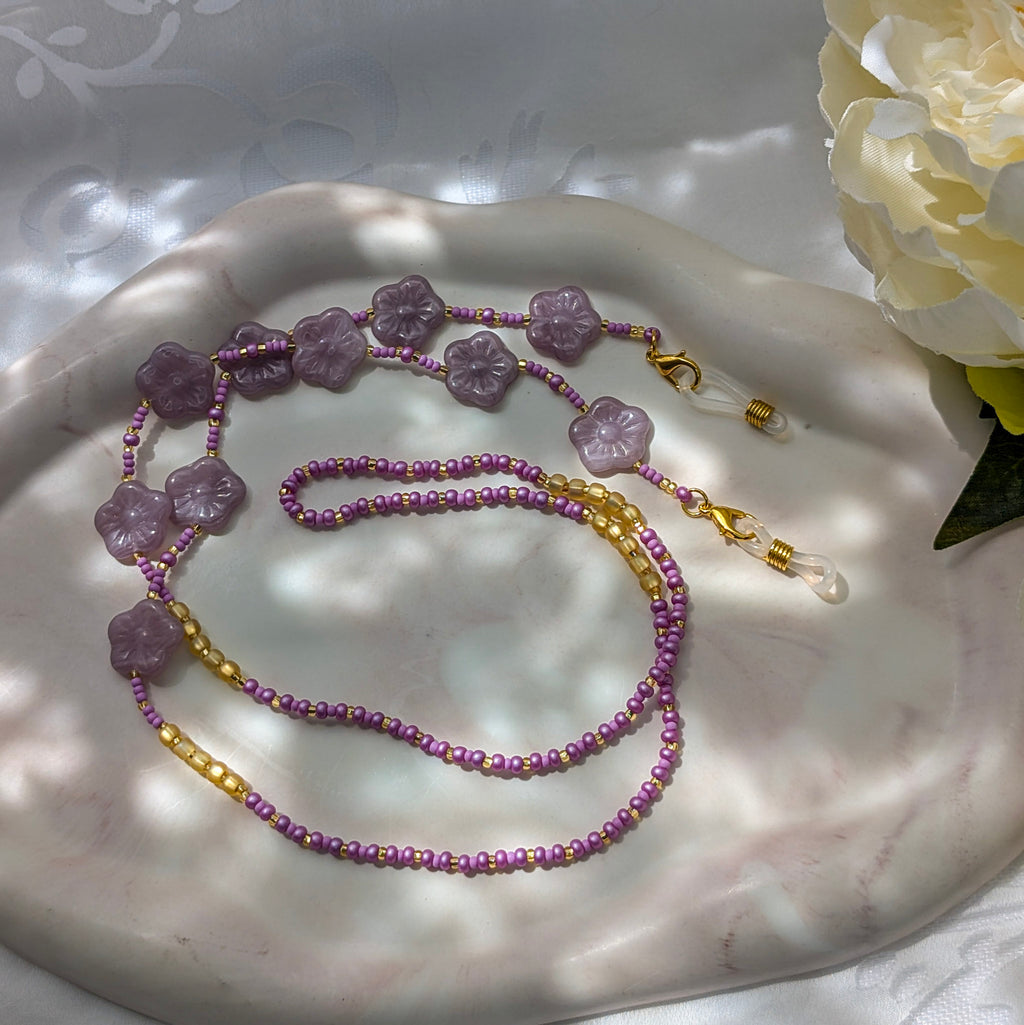 Eyewear Chain with Floral Beads