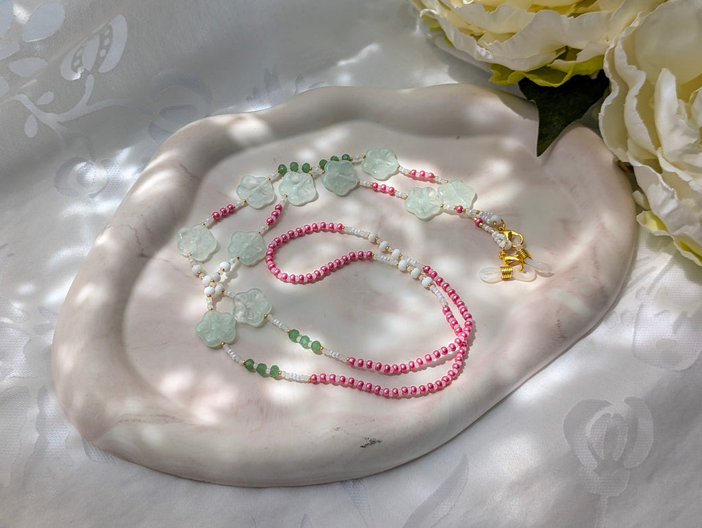 Eyewear Chain with Floral Beads