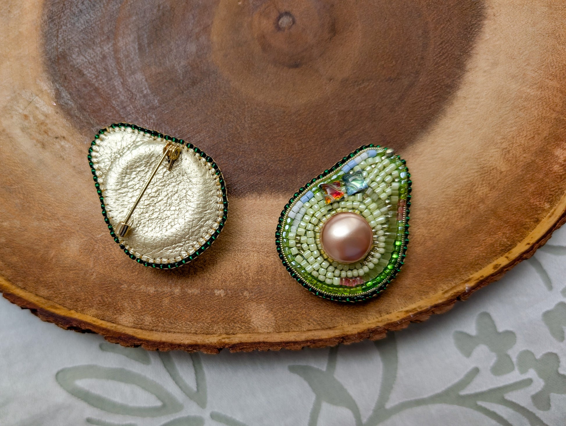 Avocado Brooch