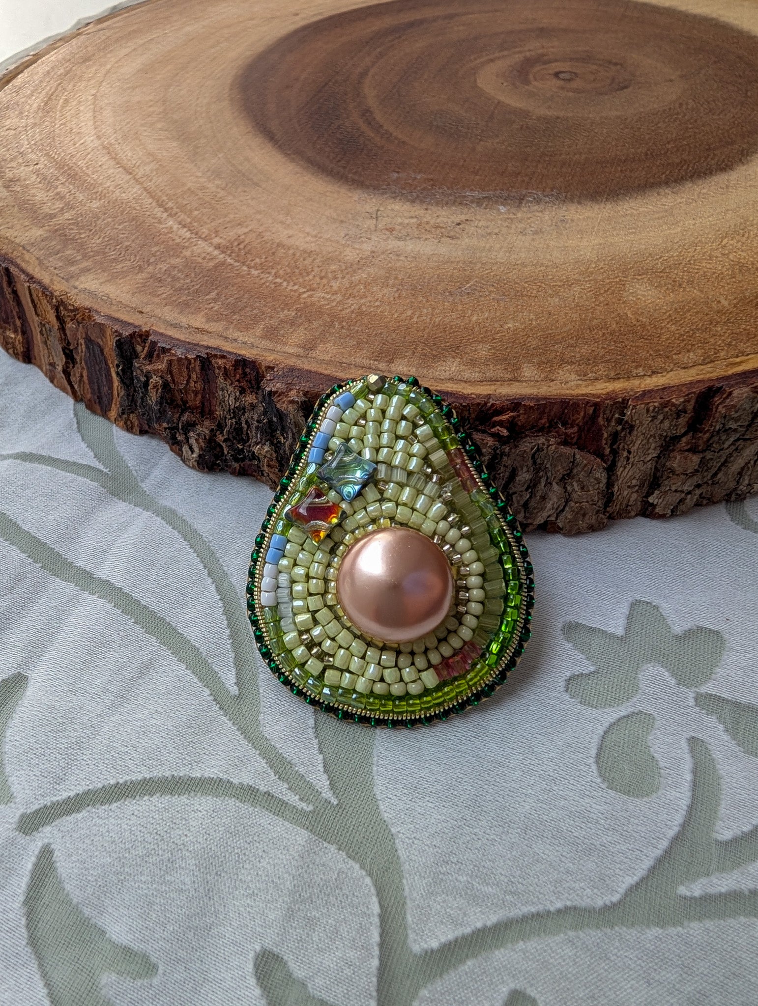 Avocado Brooch