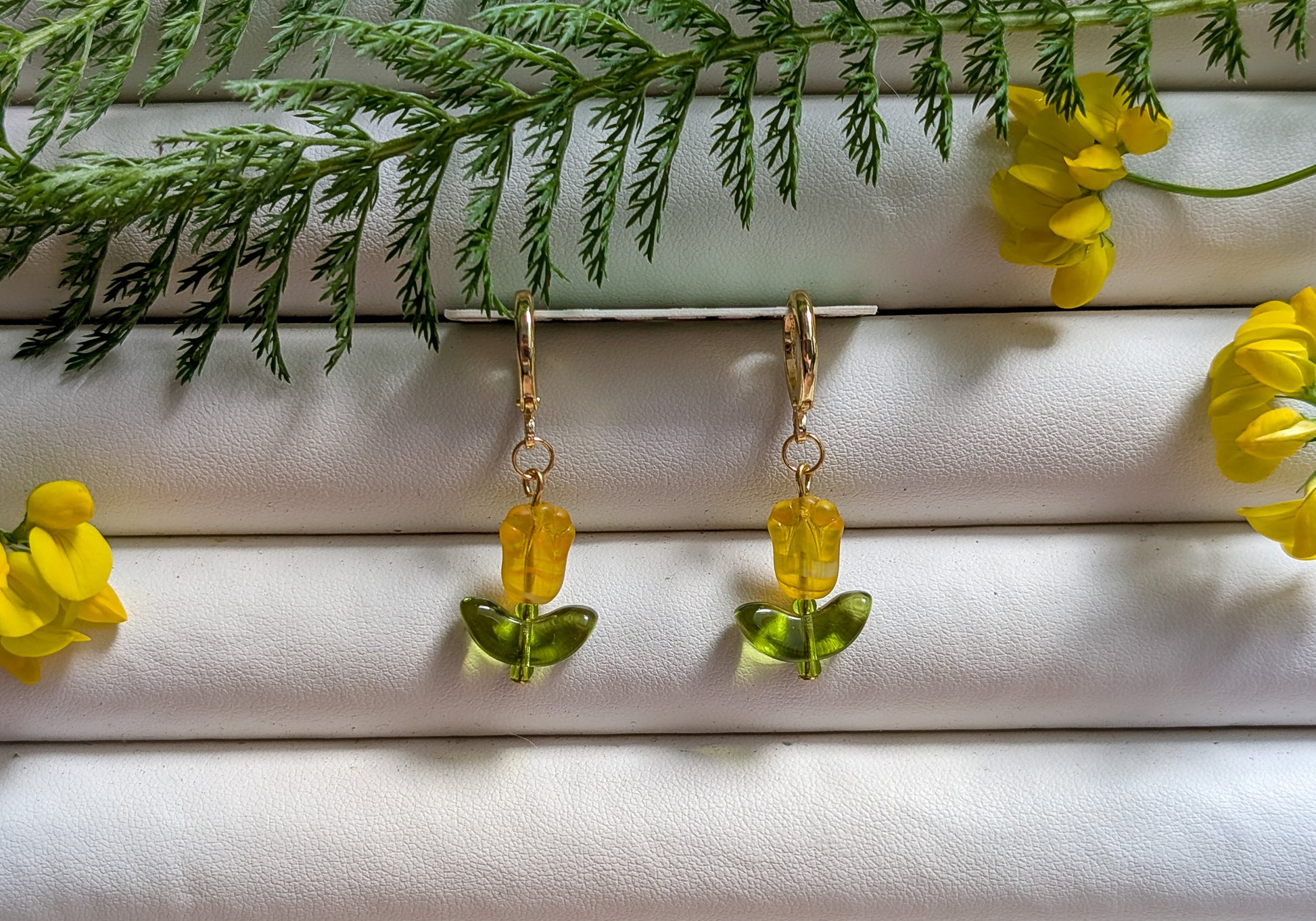 Tiny Tulips with Gold Hoops