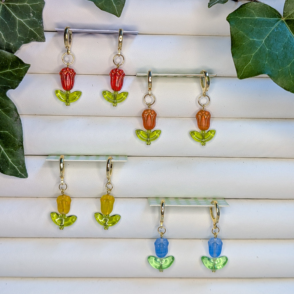 Tiny Tulips with Gold Hoops