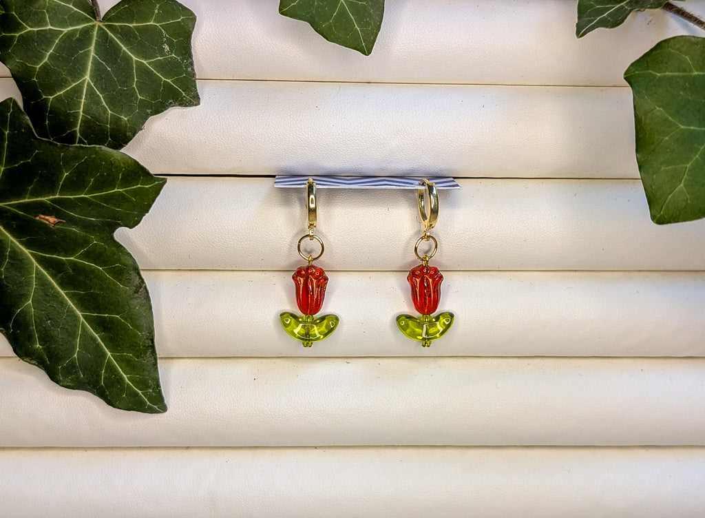 Tiny Tulips with Gold Hoops