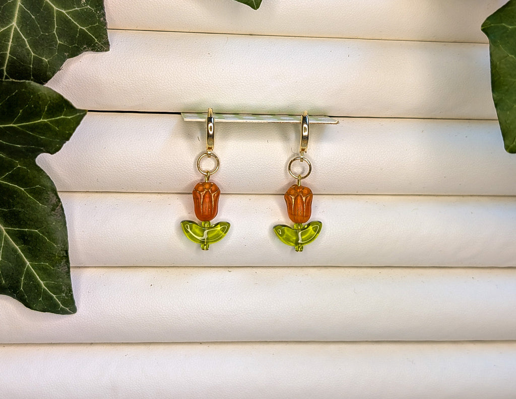 Tiny Tulips with Gold Hoops