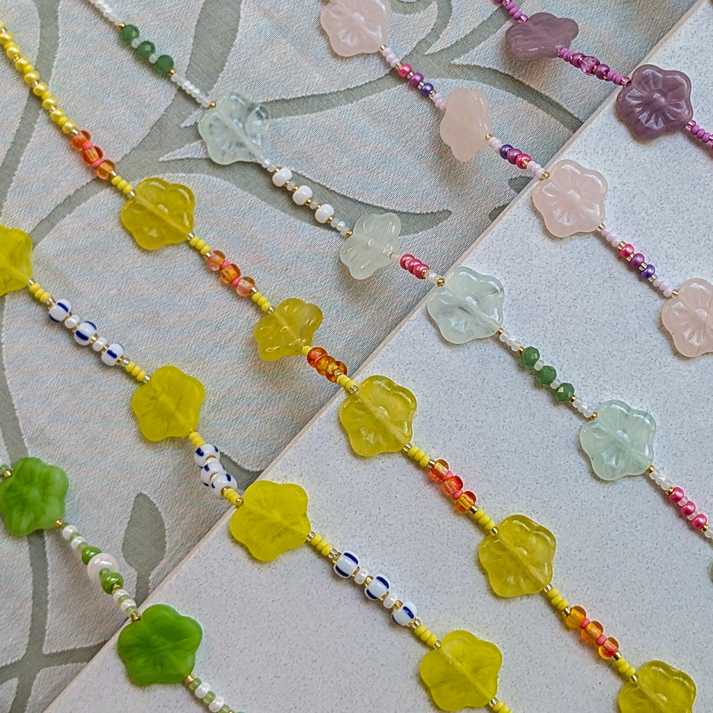 Eyewear Chain with Floral Beads