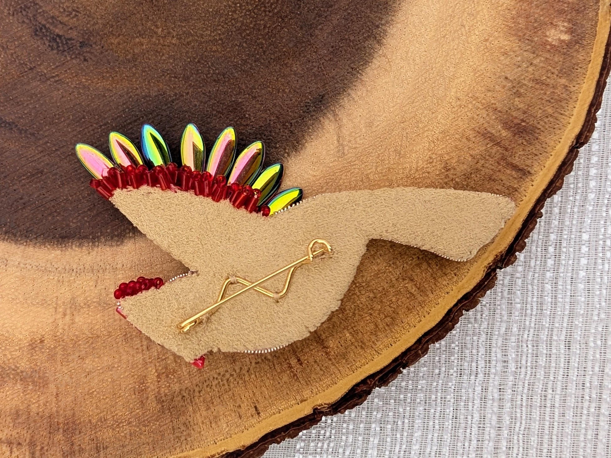 Red Cardinal Brooch