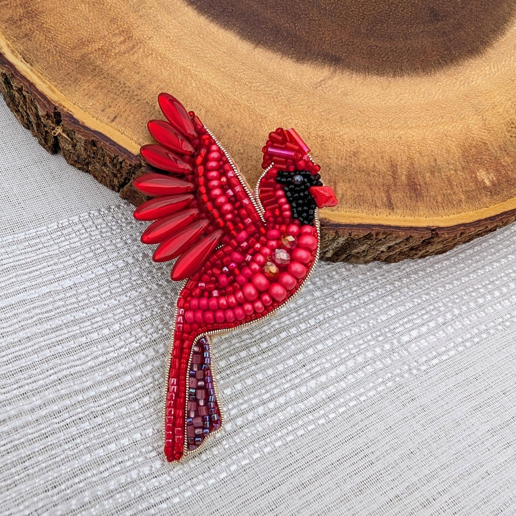 Red Cardinal Brooch