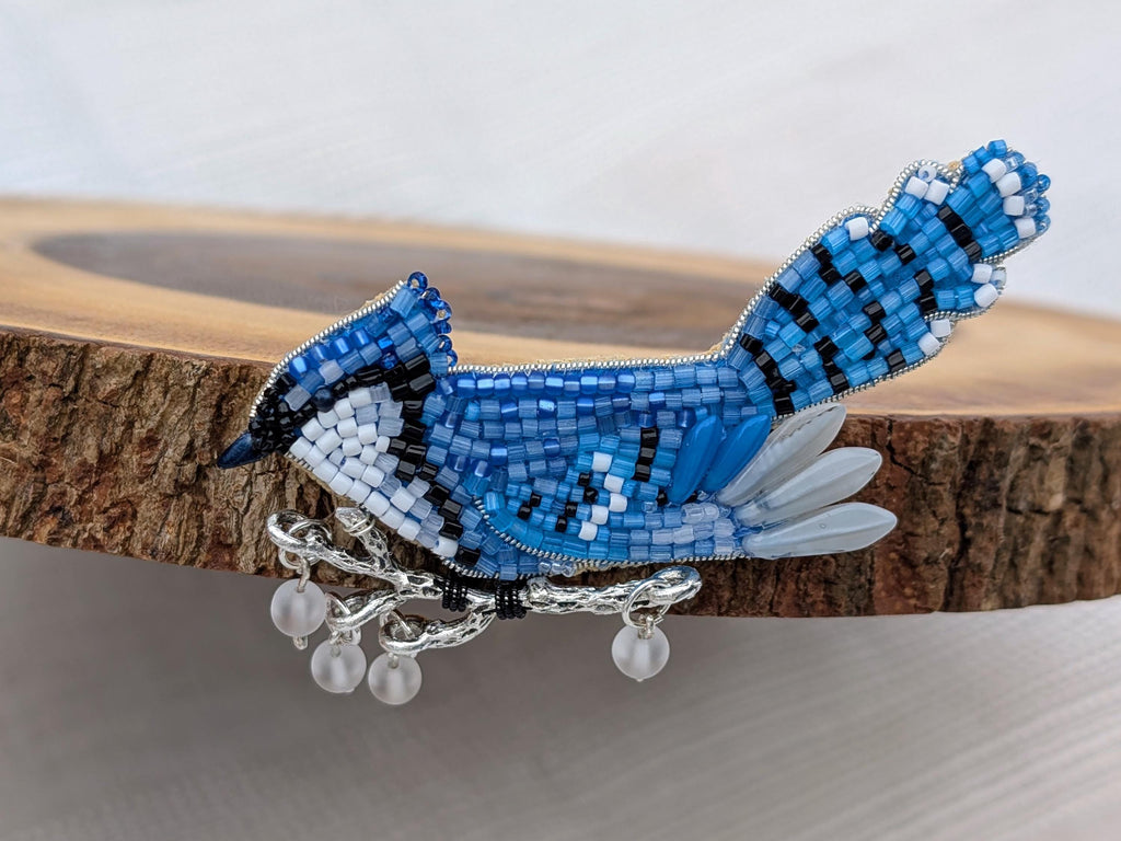Blue Jay Brooch